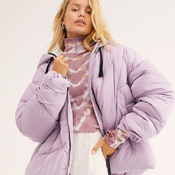 Free People Jackets & Blazers - Free People Hailey Puffer Coat (Lilac)